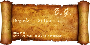 Bognár Gilberta névjegykártya